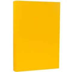JAM Paper Matte 8.5" x 14" 28lb. Paper, 50 Sheets Sunflower Yellow