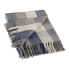 DII&reg; French Blue Tri-Color Check Throw