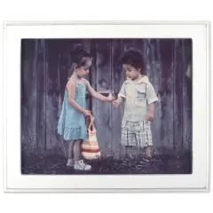 DII&reg; Vintage White Shiplap 8" x 10" Picture Frame