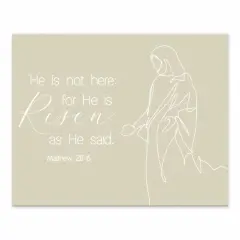 Risen Bible Jesus Easel Back 8" x 10" Tabletop Canvas