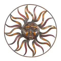 36" Rustic Sun Outdoor Wall D&eacute;cor