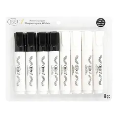 Black & White Poster Chisel Tip Markers by B2C&trade;