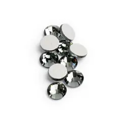 John Bead Crystal Lane SS16 Round Flatback Rhinestones, 1,440ct. Black Diamond