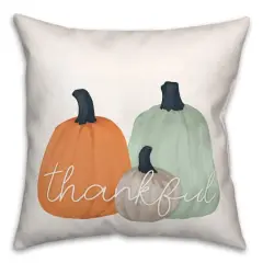 Thankful Pumpkins Throw Pillow