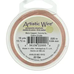 Beadalon&reg; Artistic Wire&reg; 22 Gauge Bare Copper Wire