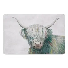 18" x 27" Painted Highland Cow Floor Mat