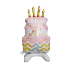 Wizardi Birthday Cake Standing Foil Balloon Decoration