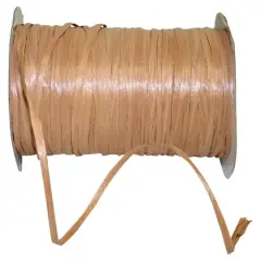 JAM Paper 1/4" Matte Raffia Ribbon, 100yd. Kraft Brown