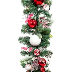Village Lighting 9ft. Pre-Lit LED Nordic Christmas Garland