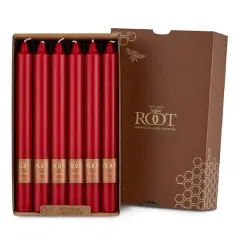 Root Candles Arista&trade; 9" Smooth Dinner Candles, 12ct. Red