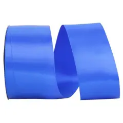 JAM Paper 2.5'' x 50yd. Double Face Satin Ribbon Electric Blue