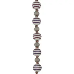 Black Stripe Glass Round Beads Mix by Bead Landing&trade;
