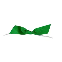 JAM Paper 7/8" Grosgrain Twist Tie Flair Bows, 100ct. Emerald