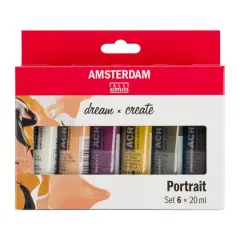 Amsterdam Portrait Acrylic 6 Color Paint Set, 20mL