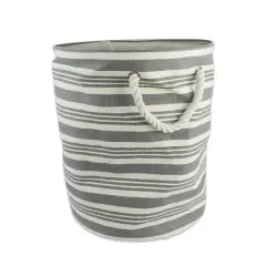 DII&reg; 17" Gray Urban Stripe Paper Bin
