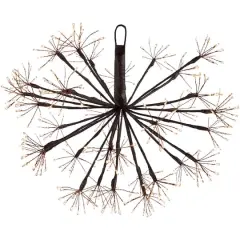 12" Pre-Lit LED Brown Christmas Ball Decoration