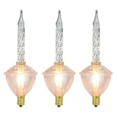 3ct. Clear C7 Retro Bubble Light Replacement Christmas Bulbs