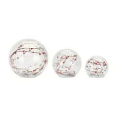 Glass LED Globe Set, 4.5", 5.75" & 7.5"