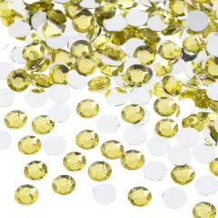 John Bead 6mm Acrylic Round Flat Back Rhinestones, 1,000ct. Yellow