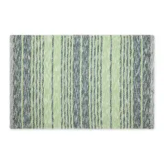 DII&reg; Variegated Stripe Handwoven Recycled Yarn Rug, 2ft. x 3ft. Hunter Green
