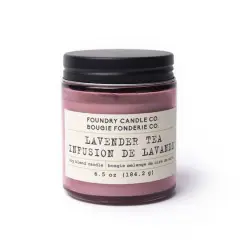 Foundry Candle Co. 6.5oz. Soy Blend Scented Jar Candle Lavender Tea