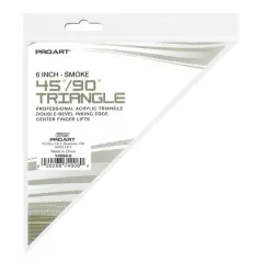 Pro Art&reg; 6" Smoke 45/90 Triangle With Ink Edge & Finger Lift