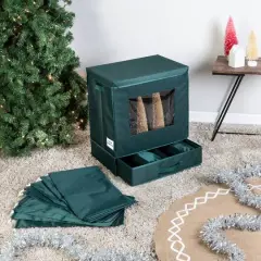 Honey Can Do Green Holiday D&eacute;cor Storage Box