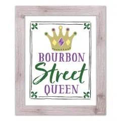 Bourbon Street Queen Western White Framed Print