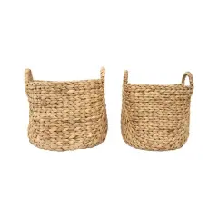 Hello Honey&reg; Beige Handwoven Seagrass Basket with Handles Set