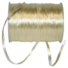 JAM Paper 1/4" Raffia Pearl Ribbon Ivory