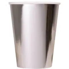 JAM Paper 12oz. Foil Paper Cups, 48ct. Silver