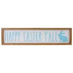 Happy Easter Y'all Spring Wooden Framed Wall Sign