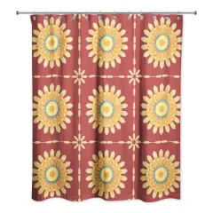 Mandalas Shower Curtain Red
