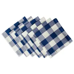 DII&reg; Buffalo Check Oversized Napkin, 6ct. Navy/White