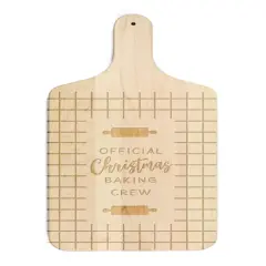 17" Official Christmas Baking Crew Maple Paddle Cutting Board