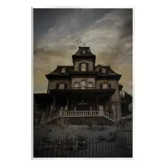 Stupell Industries Haunted House Landscape Wall Plaque Art