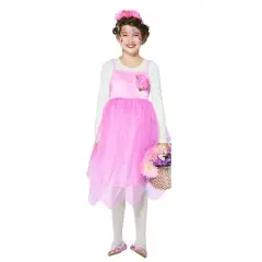 Large Pink Flower Fairy Girl's Costume