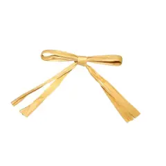 JAM Paper 0.25" 2 Strand Raffia Twist Tie Bows, 100ct. Straw