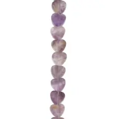 Amethyst Heart Beads, 7.8mm by Bead Landing&trade;