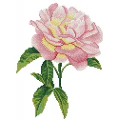 Diamond Dotz&reg; Intermediate Pink Rose with Frame Diamond Painting Kit