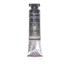Sennelier French Artists' Watercolor, 21mL 753 Lamp Black S1
