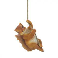 7" Hanging Squirrel D&eacute;cor