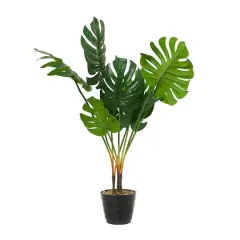 36" Green Vinyl Contemporary Potted Artificial Tree