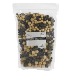 White & Brown Wood Mix Craft Beads by Bead Landing&trade;