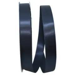 JAM Paper 7/8" x 100yd. Double Face Satin Allure Ribbon Navy
