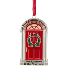 Silver Plated First Christmas in Our New Home Crystal Embellished Ornament