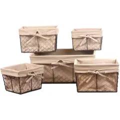 DII&reg; Chicken Wire Basket with Liner Set Natural