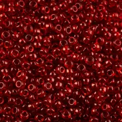John Bead 11/0 Miyuki Glass Seed Beads, 13g Transparent Ruby