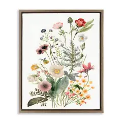 Stupell Industries Subtle Spring Blossoms Floater Framed Art Brown