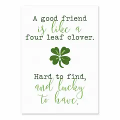 Good Friend Four Leaf Clover Tabletop Canvas